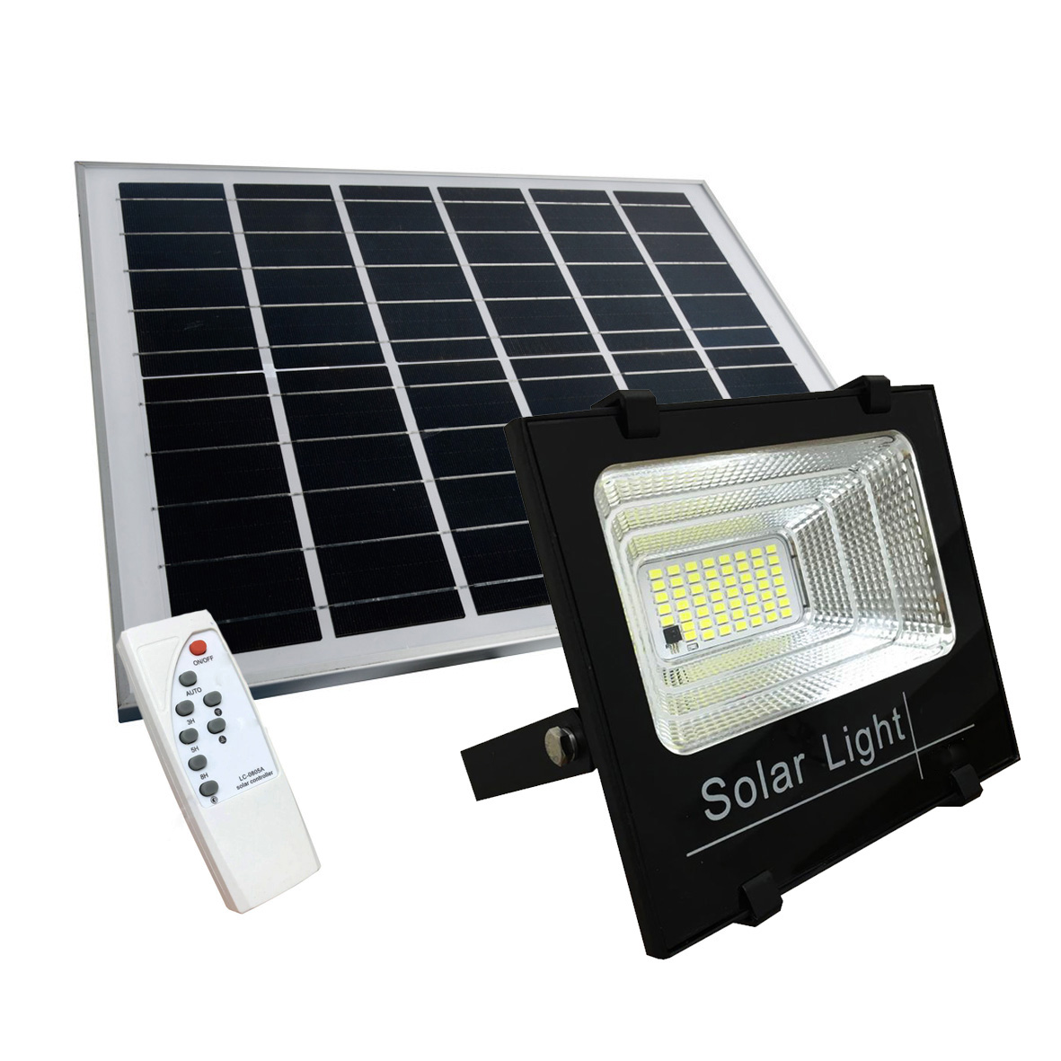 SOL-21-50W - Illuminazione Stradale LED - - Lampada Stradale ad energia  solare 50w con pannello solare incluso DIMMERABILE
