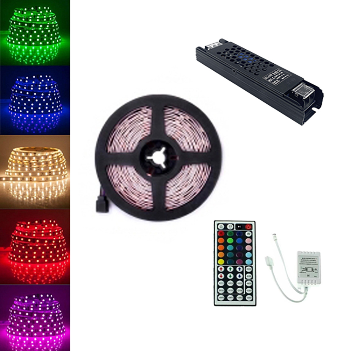 S25-RGB-12V - Strisce LED RGB - - Striscia LED RGB cambiacolore 5m smd5050  12V DC 60W IP44 S25-RGB-12V